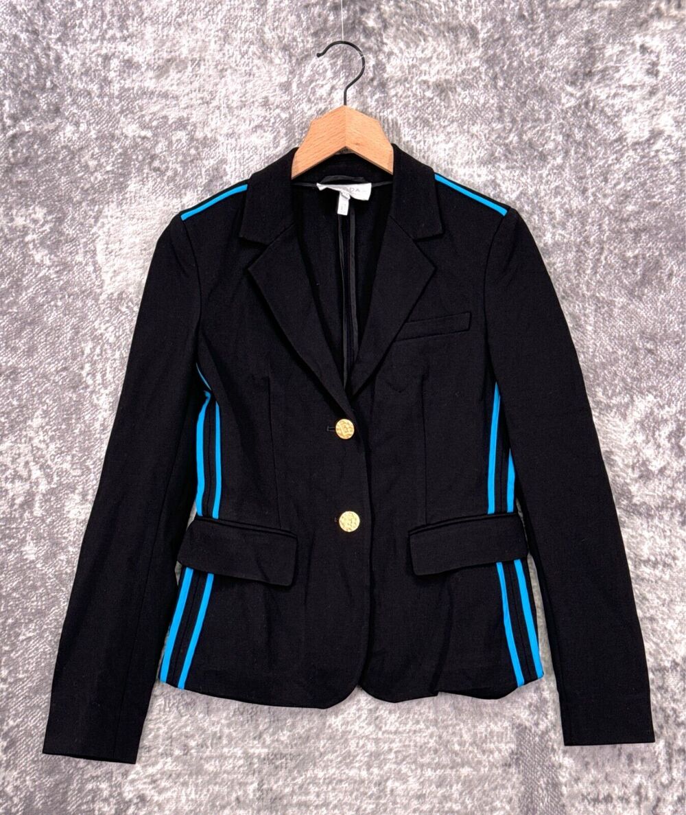 Escada Sport Jacket 34 / US XS Womens Two Button Track Stripe Blazer